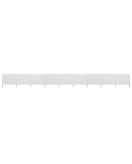 Paravent 9 panneaux Tissu 1200 x 160 cm Blanc sable | Mobilier & Déco