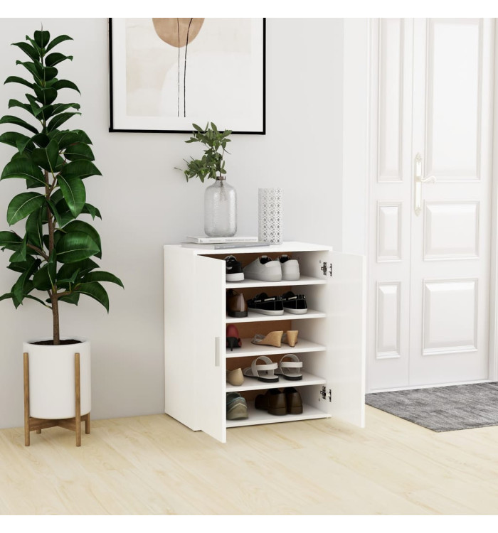 Armoire à chaussures Blanc 60x35x70 cm Bois d’ingénierie | Mobilier & Déco