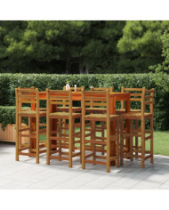 Ensemble de bar de jardin 9 pcs Bois d'acacia solide | Mobilier & Déco