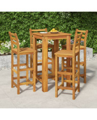 Ensemble de bar de jardin 5 pcs bois d'acacia solide | Mobilier & Déco