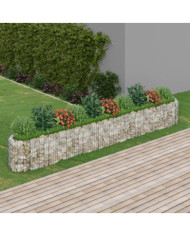 Lit surélevé à gabion Fer galvanisé 400x50x50 cm | Mobilier & Déco