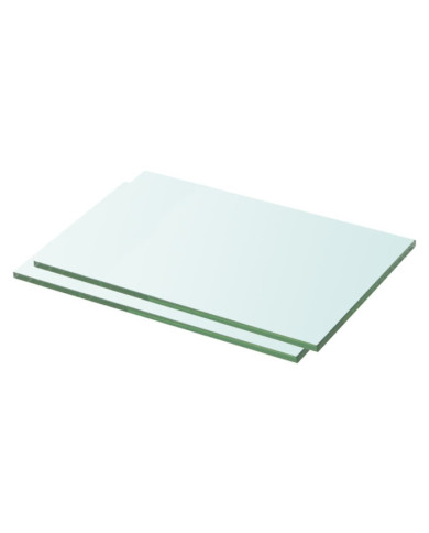 Panneaux d'étagère 2 pcs Verre Transparent 30 x 15 cm | Mobilier & Déco