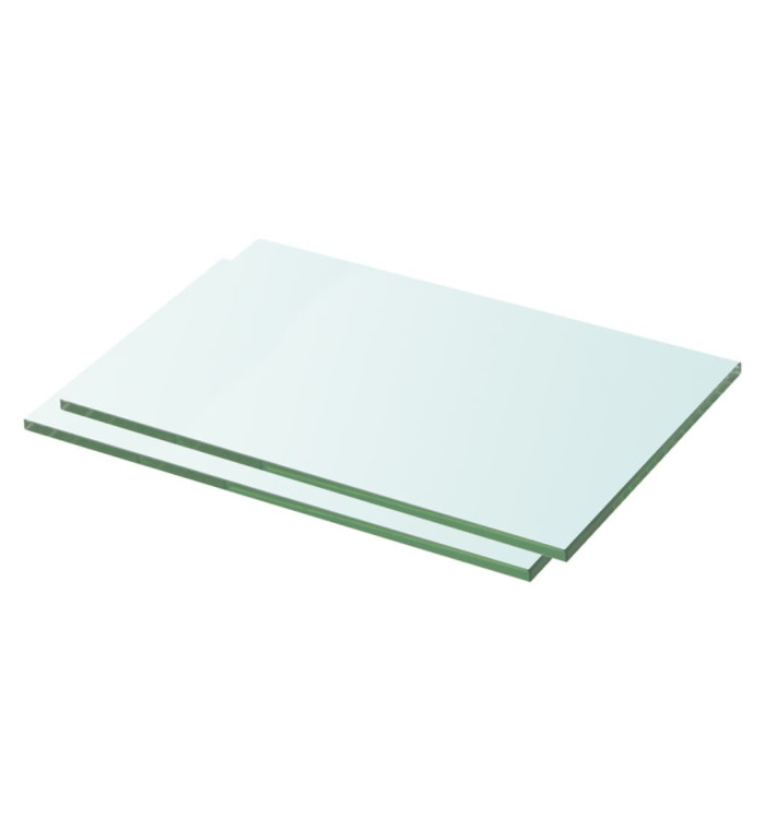 Panneaux d'étagère 2 pcs Verre Transparent 30 x 15 cm | Mobilier & Déco