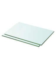 Panneaux d'étagère 2 pcs Verre Transparent 30 x 15 cm | Mobilier & Déco