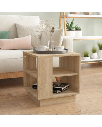 Table basse chêne sonoma 40x40x43 cm bois d'ingénierie | Mobilier & Déco