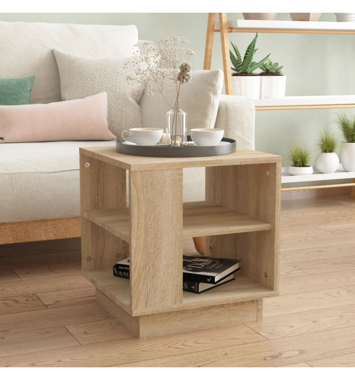 Table basse chêne sonoma 40x40x43 cm bois d'ingénierie | Mobilier & Déco