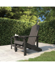 Chaise Adirondack de jardin PEHD anthracite | Mobilier & Déco