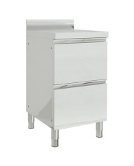 Armoire de cuisine commerciale avec 2 tiroirs Acier inoxydable | Mobilier & Déco