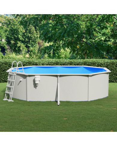 Piscine avec échelle de sécurité 490x360x120 cm | Mobilier & Déco