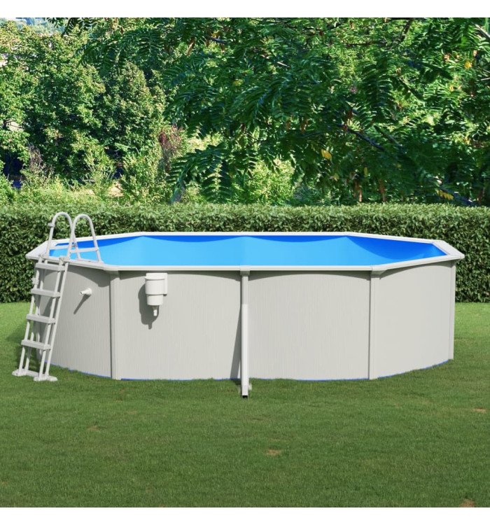 Piscine avec échelle de sécurité 490x360x120 cm | Mobilier & Déco