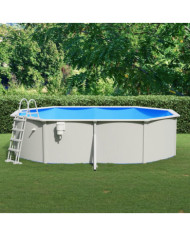 Piscine avec échelle de sécurité 490x360x120 cm | Mobilier & Déco