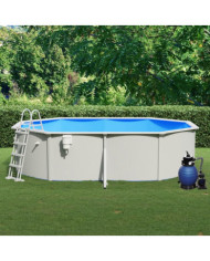 Piscine avec pompe filtrante à sable et échelle 490x360x120 cm | Mobilier & Déco