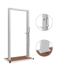Douche d'extérieur avec receveur WPC Acier inoxydable | Mobilier & Déco