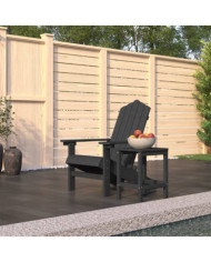 Chaise de jardin Adirondack avec table PEHD Anthracite | Mobilier & Déco