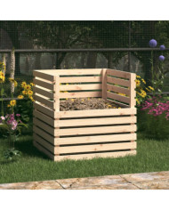 Composteur 80x80x78 cm Bois massif de pin | Mobilier & Déco