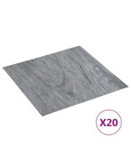 Dalles de plancher autoadhésives 20 pcs PVC 1,86 m² gris clair | Mobilier & Déco