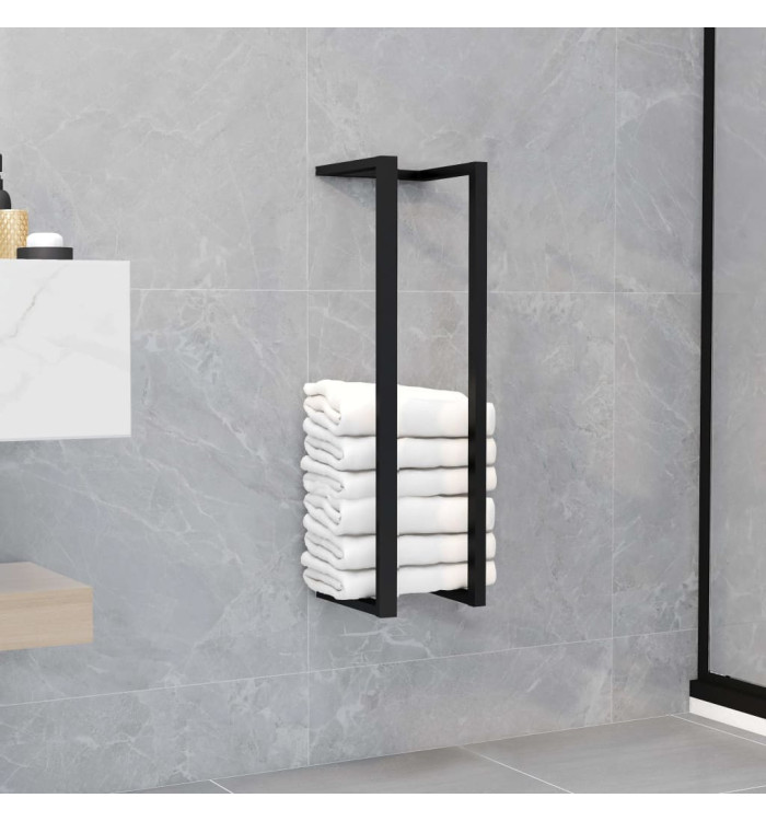 Porte-serviette Noir 12,5x12,5x60 cm Fer | Mobilier & Déco