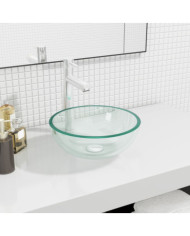 Lavabo Verre trempé 30x12 cm Transparent | Mobilier & Déco