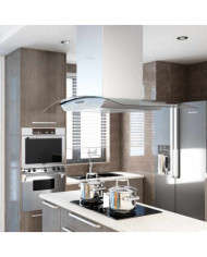Hotte îlot 90 cm Acier inoxydable 756 m³/h LED | Mobilier & Déco