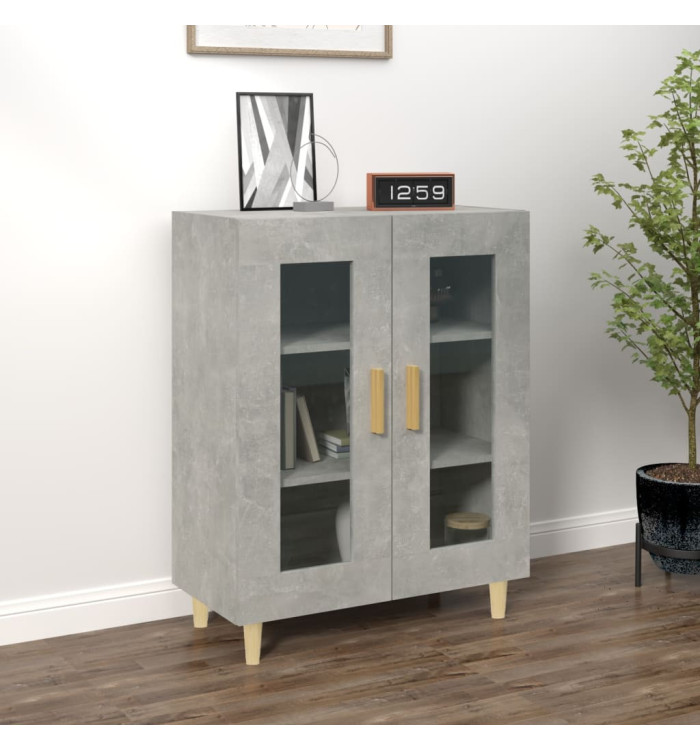 Buffet gris béton 69,5x34x90 cm bois d'ingénierie | Mobilier & Déco