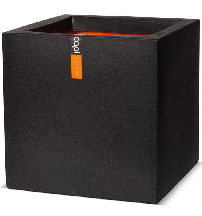 Capi Jardinière Urban Smooth carré 30x30x30 cm noir KBL902 | Mobilier & Déco