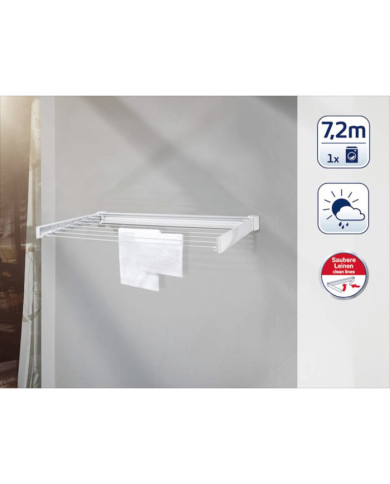 Leifheit Corde à linge murale Telegant 72 Protect" 83305 | Mobilier & Déco