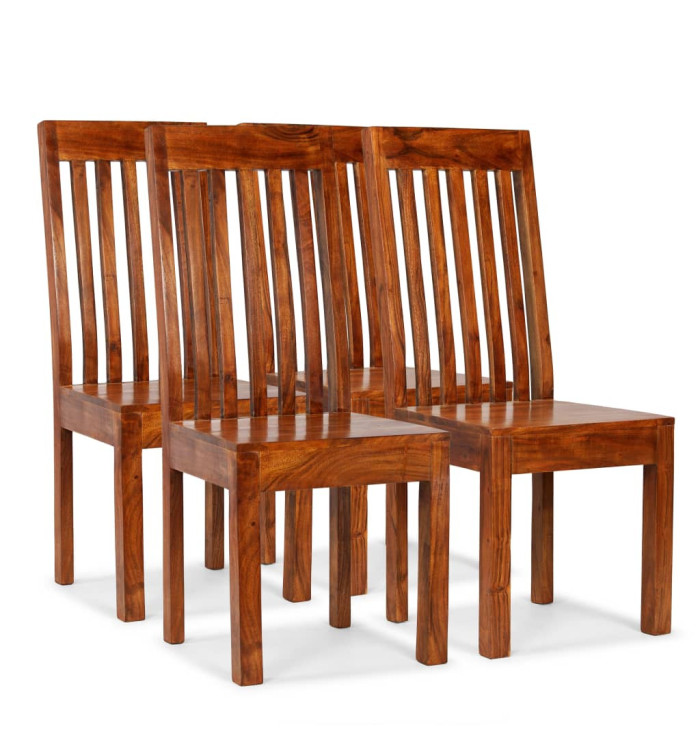 Chaises à manger lot de 4 bois massif moderne | Mobilier & Déco