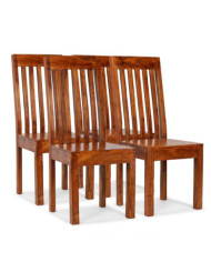 Chaises à manger lot de 4 bois massif moderne | Mobilier & Déco