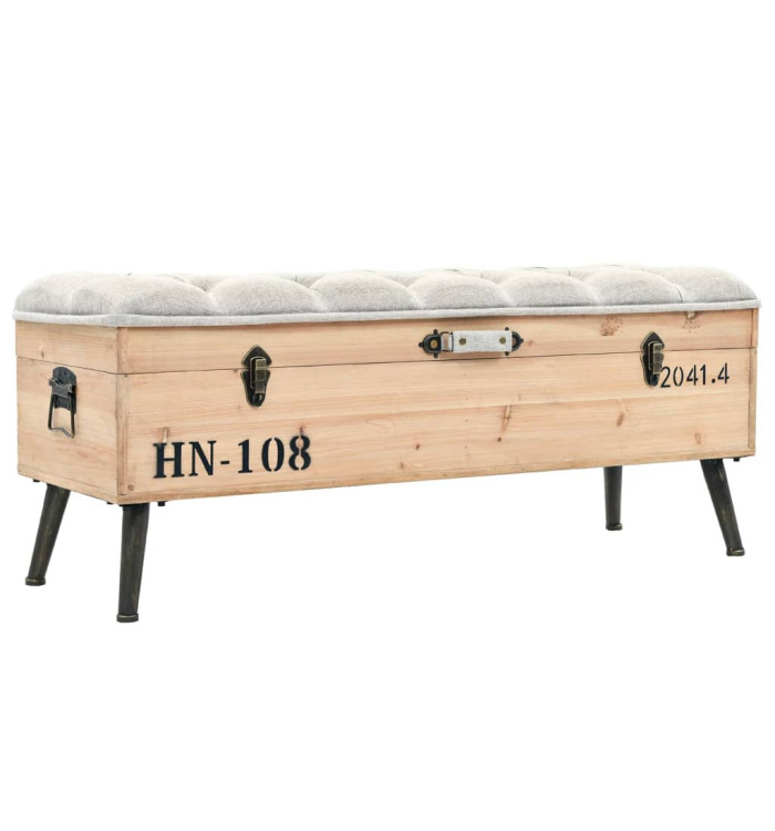 Banc de rangement 110 cm Bois de sapin massif | Mobilier & Déco