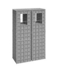 Poteaux à panier de gabion 2 pcs 40x40x140 cm Fer | Mobilier & Déco