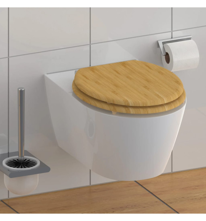 SCHÜTTE Siège de toilette avec fermeture en douceur NATURAL BAMBOO | Mobilier & Déco