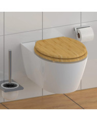 SCHÜTTE Siège de toilette avec fermeture en douceur NATURAL BAMBOO | Mobilier & Déco