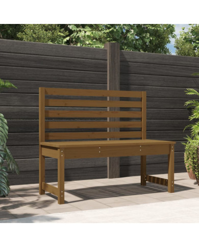 Banc de jardin marron miel 109 cm bois de pin massif | Mobilier & Déco