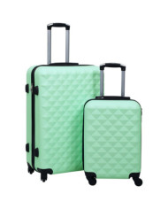 Ensemble de valises rigides 2 pcs Menthe ABS | Mobilier & Déco