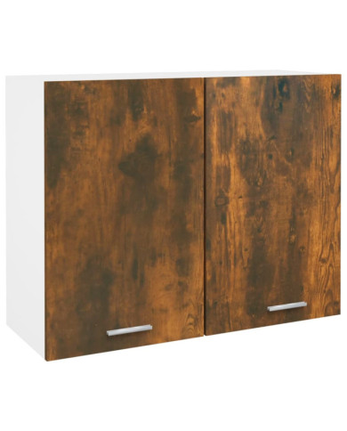Armoire suspendue "Lyon" Chêne fumé 80x31x60 cm | Mobilier & Déco