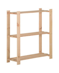 Étagère de stockage 3 niveaux 80x28,5x90 cm Bois de pin massif | Mobilier & Déco
