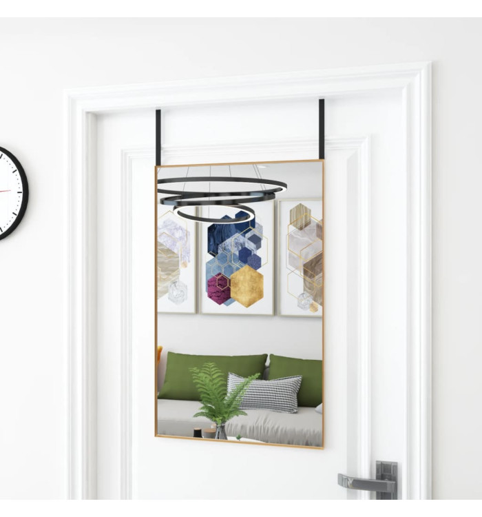 Miroir de porte Doré 50x80 cm Verre et aluminium | Mobilier & Déco