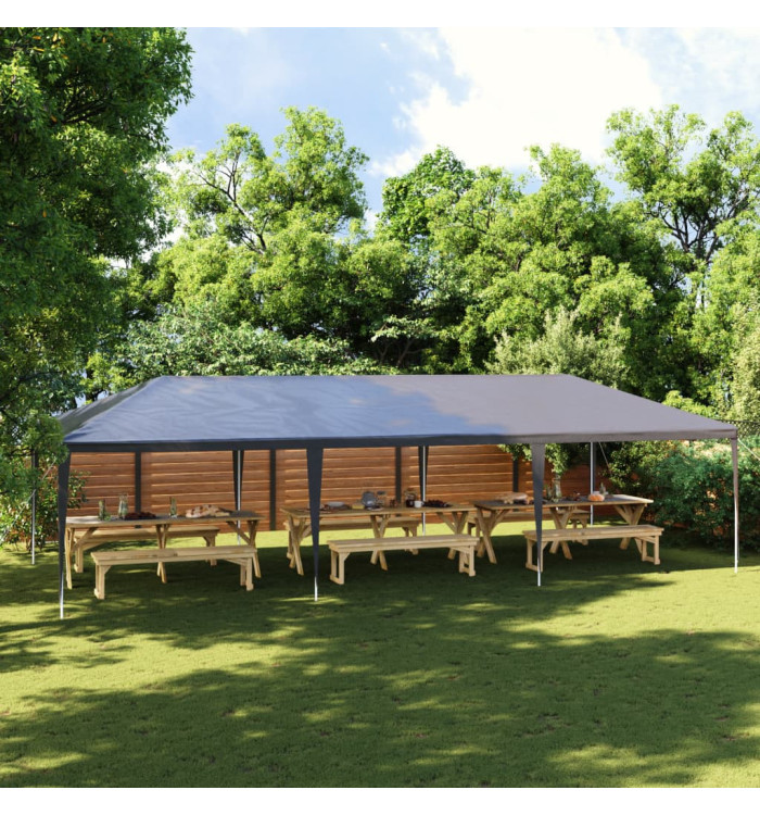 Tente de réception professionnelle 4x9 m Anthracite 90 g/m² | Mobilier & Déco