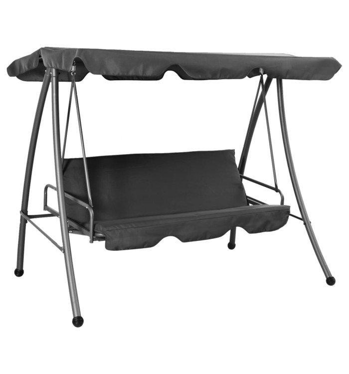Balancelle de jardin avec auvent Anthracite 192x118x175cm Acier | Mobilier & Déco