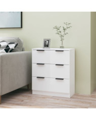 Buffet Blanc brillant 60x30x70 cm Bois d'ingénierie | Mobilier & Déco