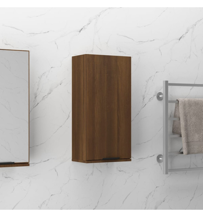 Armoire de salle de bain murale Chêne marron 32x20x67 cm | Mobilier & Déco