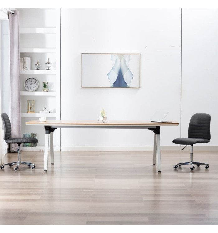 Chaises à manger lot de 2 gris foncé tissu | Mobilier & Déco