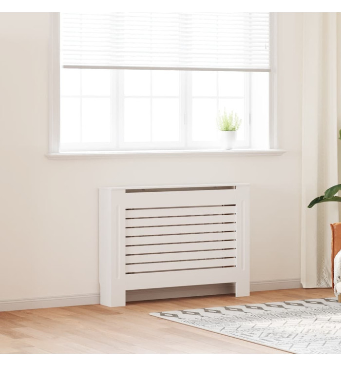 Cache-radiateur Blanc 112x19x81,5 cm MDF | Mobilier & Déco
