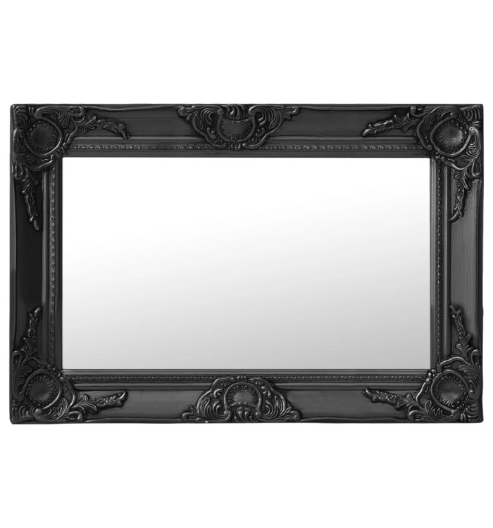 Miroir mural style baroque 60x40 cm noir | Mobilier & Déco