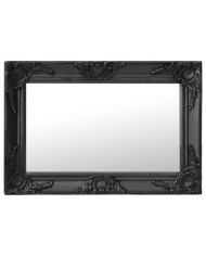 Miroir mural style baroque 60x40 cm noir | Mobilier & Déco