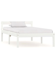 Cadre de lit sans matelas blanc bois de pin massif 90x200 cm | Mobilier & Déco