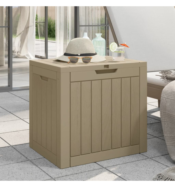 Boîte de stockage de jardin gris 55,5x43x53 cm polypropylène | Mobilier & Déco