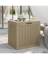 Boîte de stockage de jardin gris 55,5x43x53 cm polypropylène | Mobilier & Déco