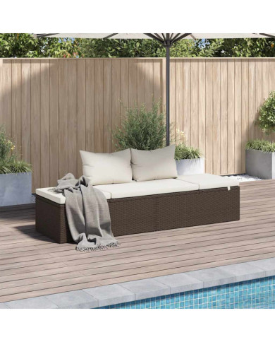 Lit de jardin Marron 195x60 cm Résine tressée | Mobilier & Déco