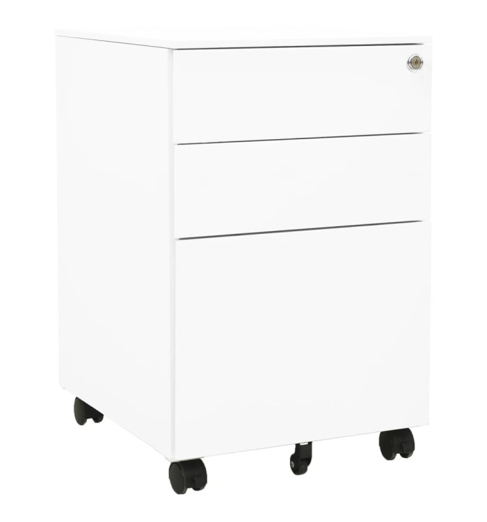 Classeur mobile Blanc 39x45x60 cm Acier | Mobilier & Déco